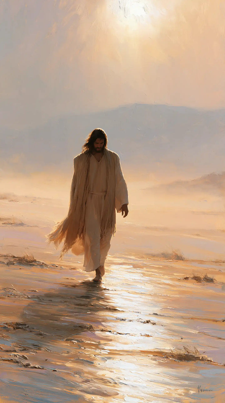 Jesus in the Desert — The Step Beneath the Veiled Sun