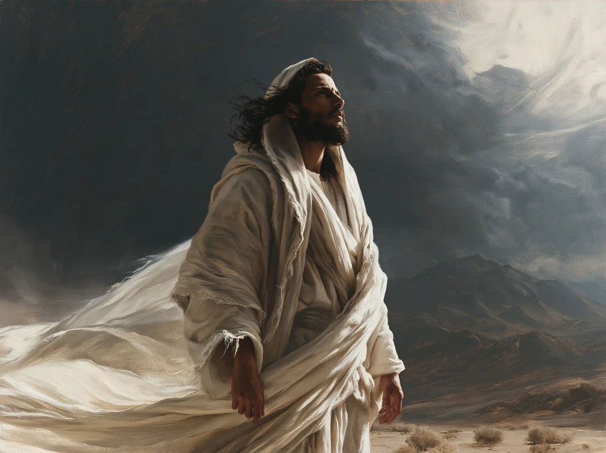 Jesus in the Desert — A Gaze Beyond the Gusts