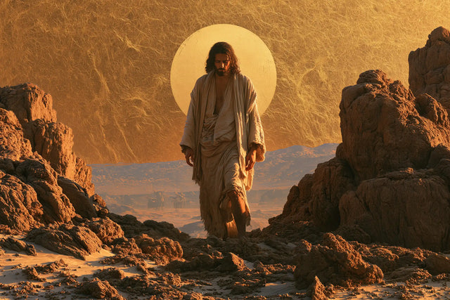 Jesus in the Desert - Sacred Gold · Landscape n° 4