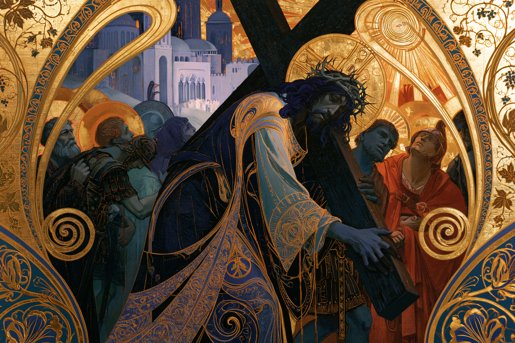 The Stations of the Cross - Sacred Art Nouveau · Landscape n° 6