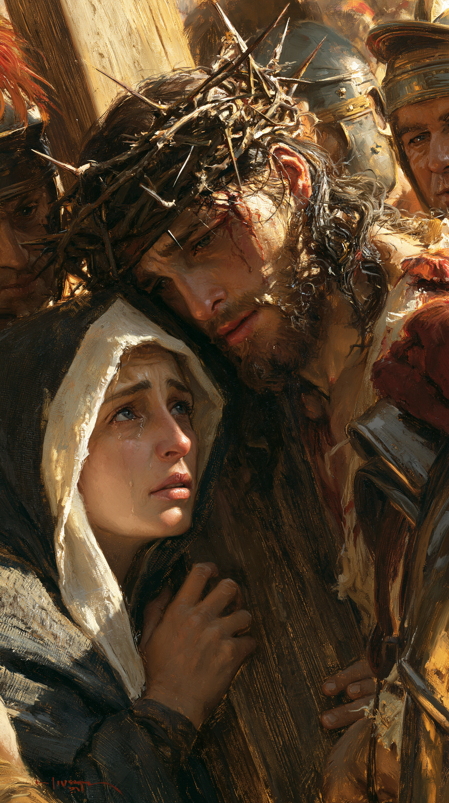 The Stations of the Cross - Jesus meets his mother · Portrait n° 76