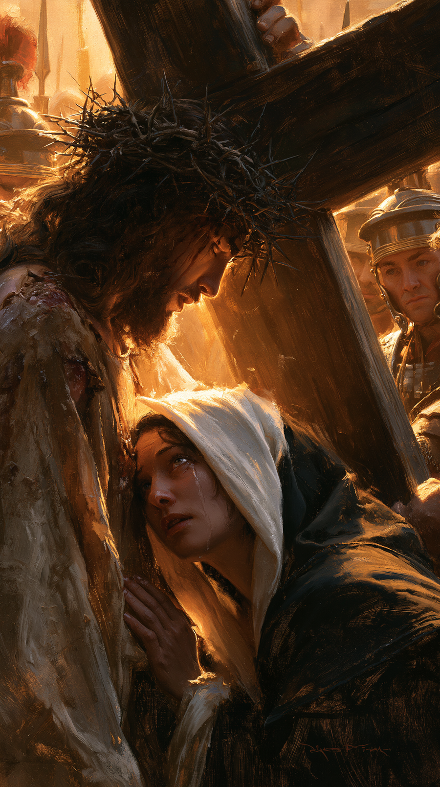 The Stations of the Cross - Jesus meets his mother · Portrait n° 77