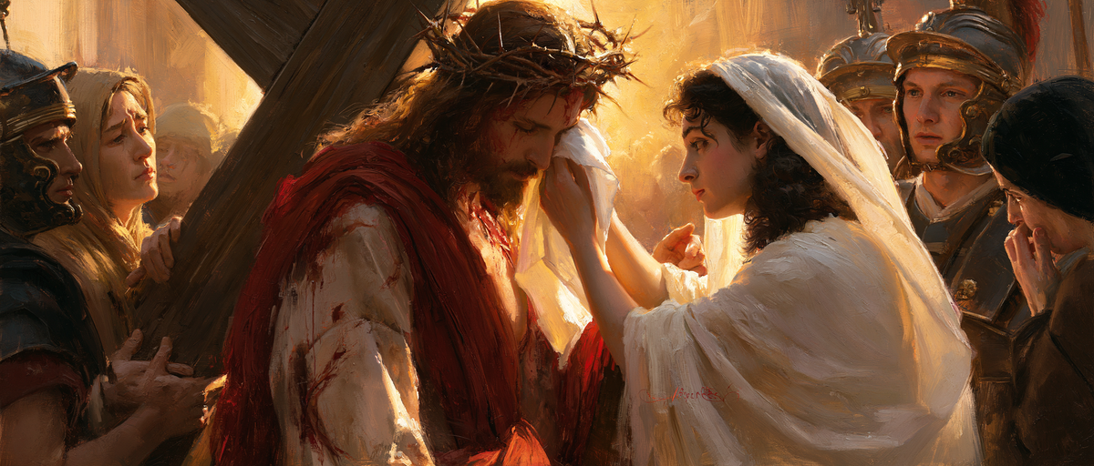 Хресна дорога - Вероніка і обличчя Христа · Пейзаж n° 24