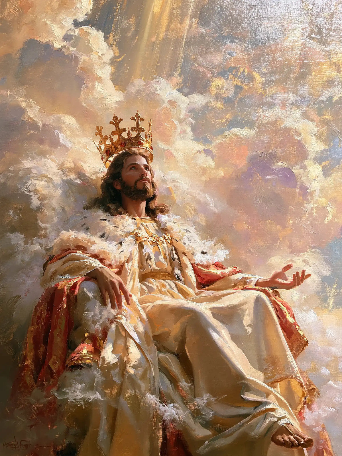 Jesus the King — The Palm in the Peach-Coloured Sky