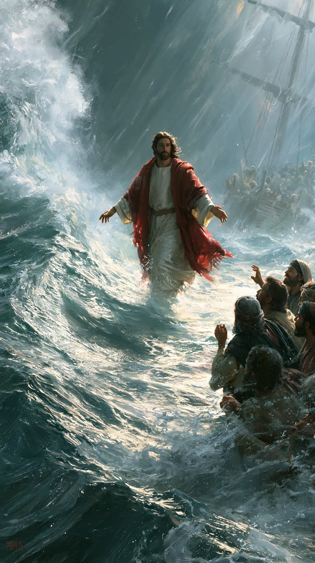 Jesus Walking on Water - Explosion of Movement · Portrait n° 1