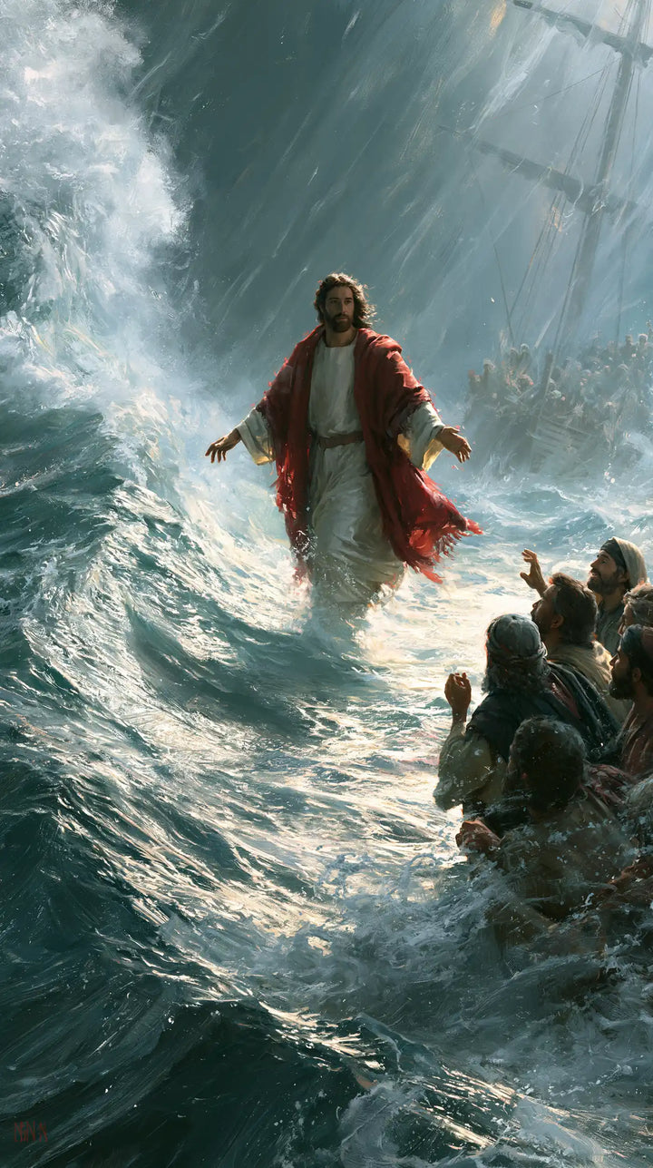 Jesus Walking on Water - Explosion of Movement · Portrait n° 1