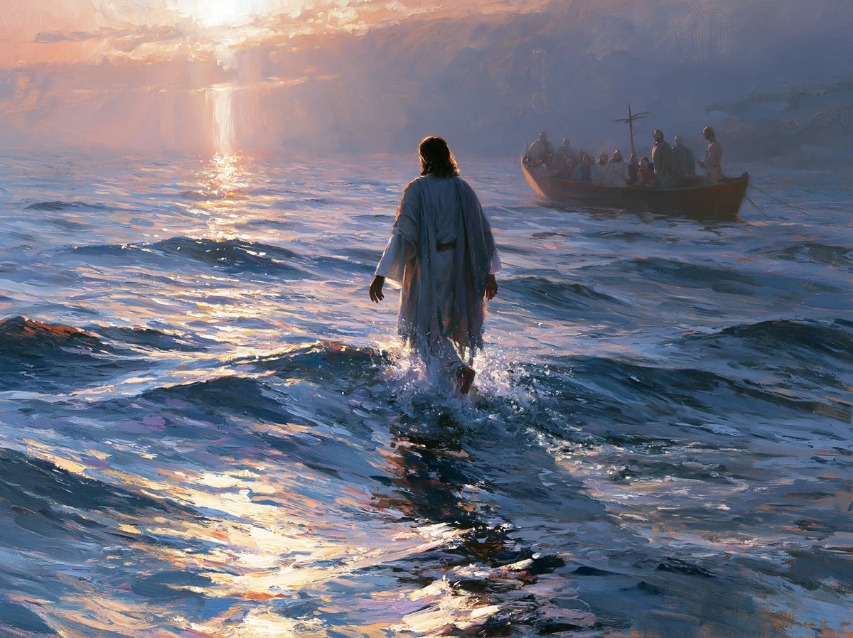 Jesus Walking on Water — The Crossing of Rose Reflections