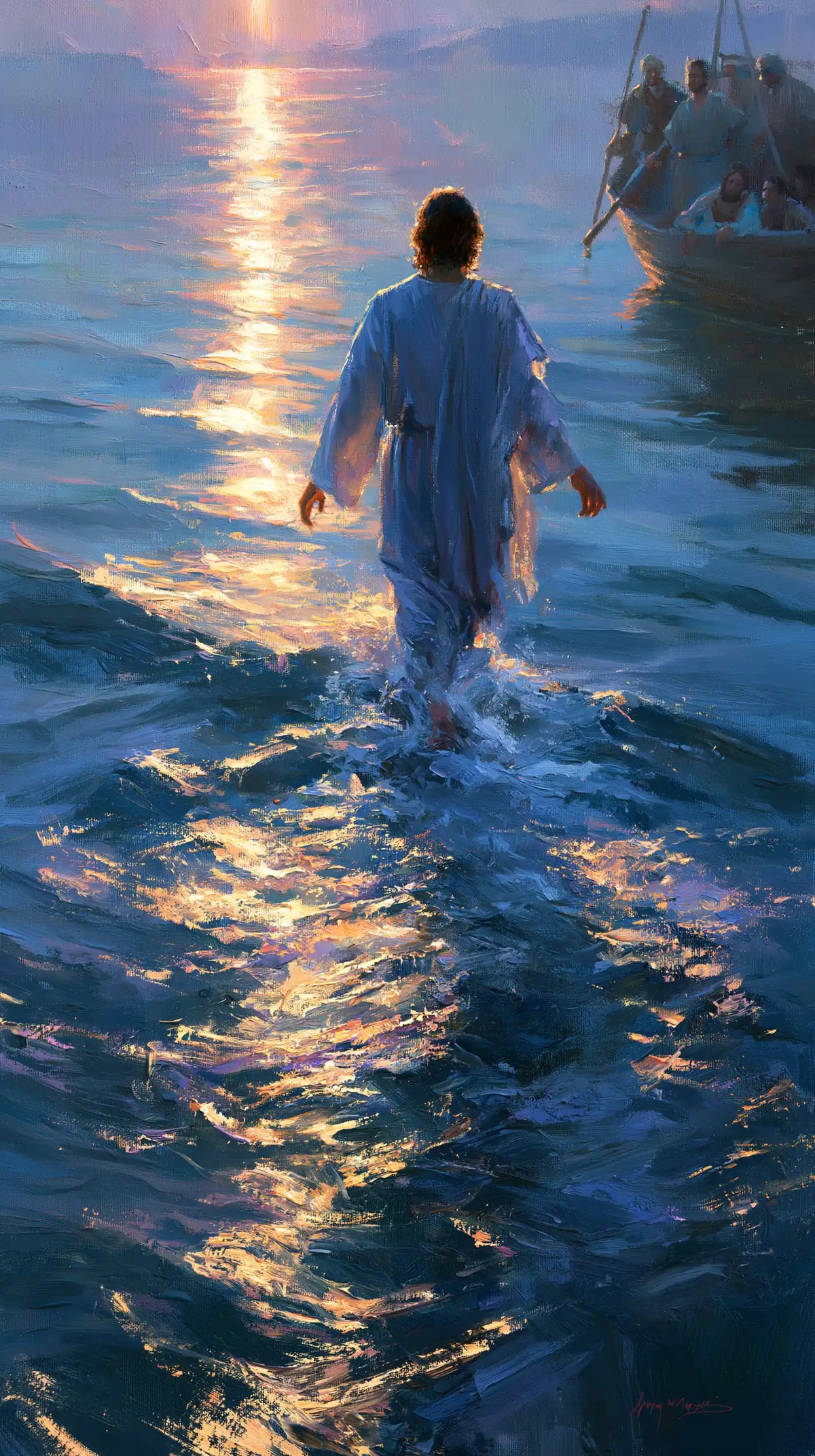 Jesus Walking on Water - Impressionist · Portrait n° 3