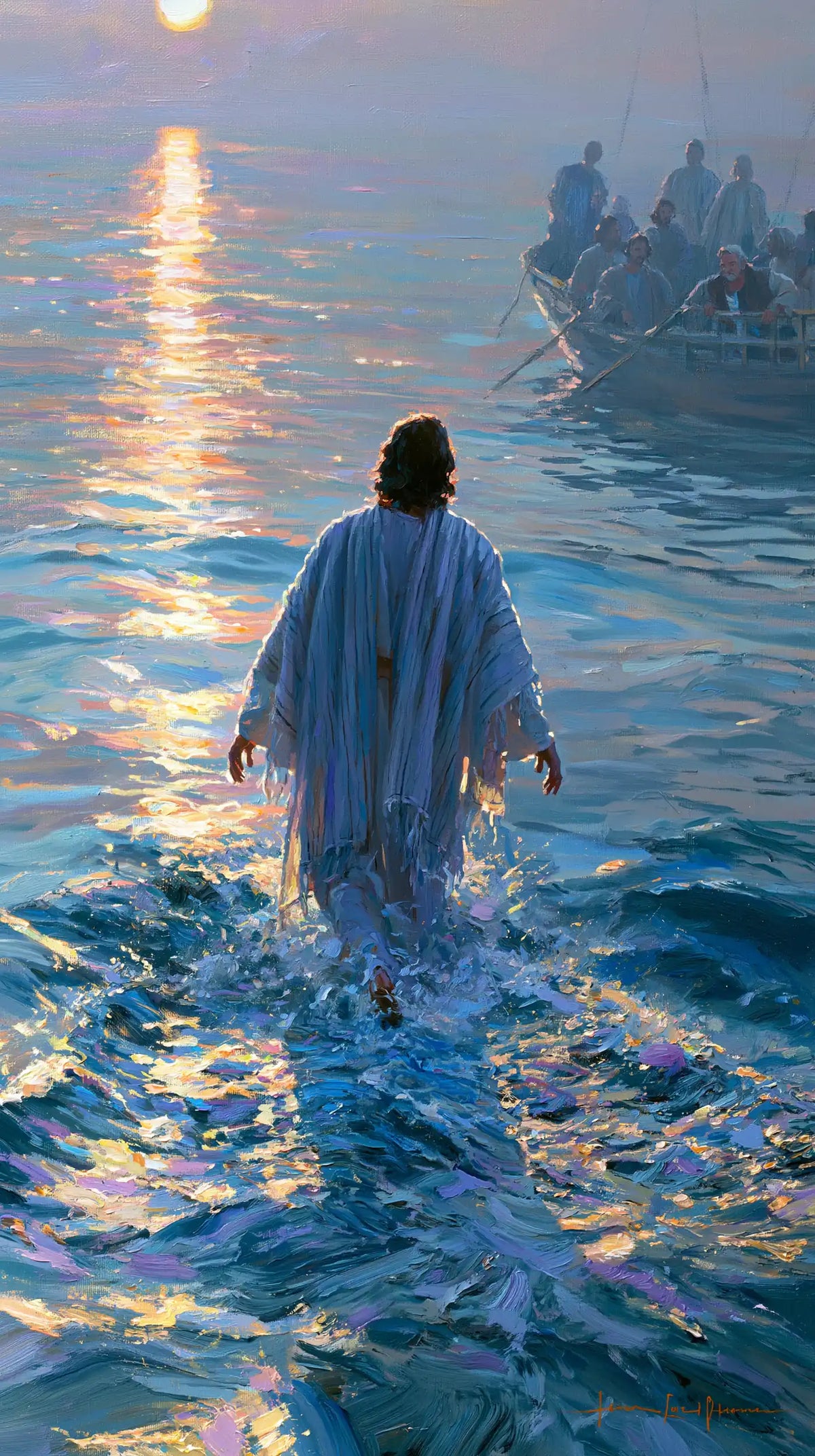 Jesus Walking on Water — Sunlight upon Turquoise Shards