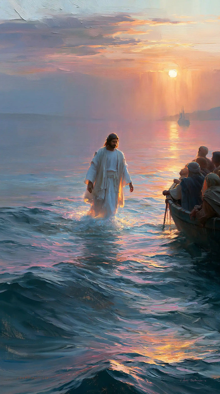 Jesus Walking on Water - Impressionist · Portrait n° 34