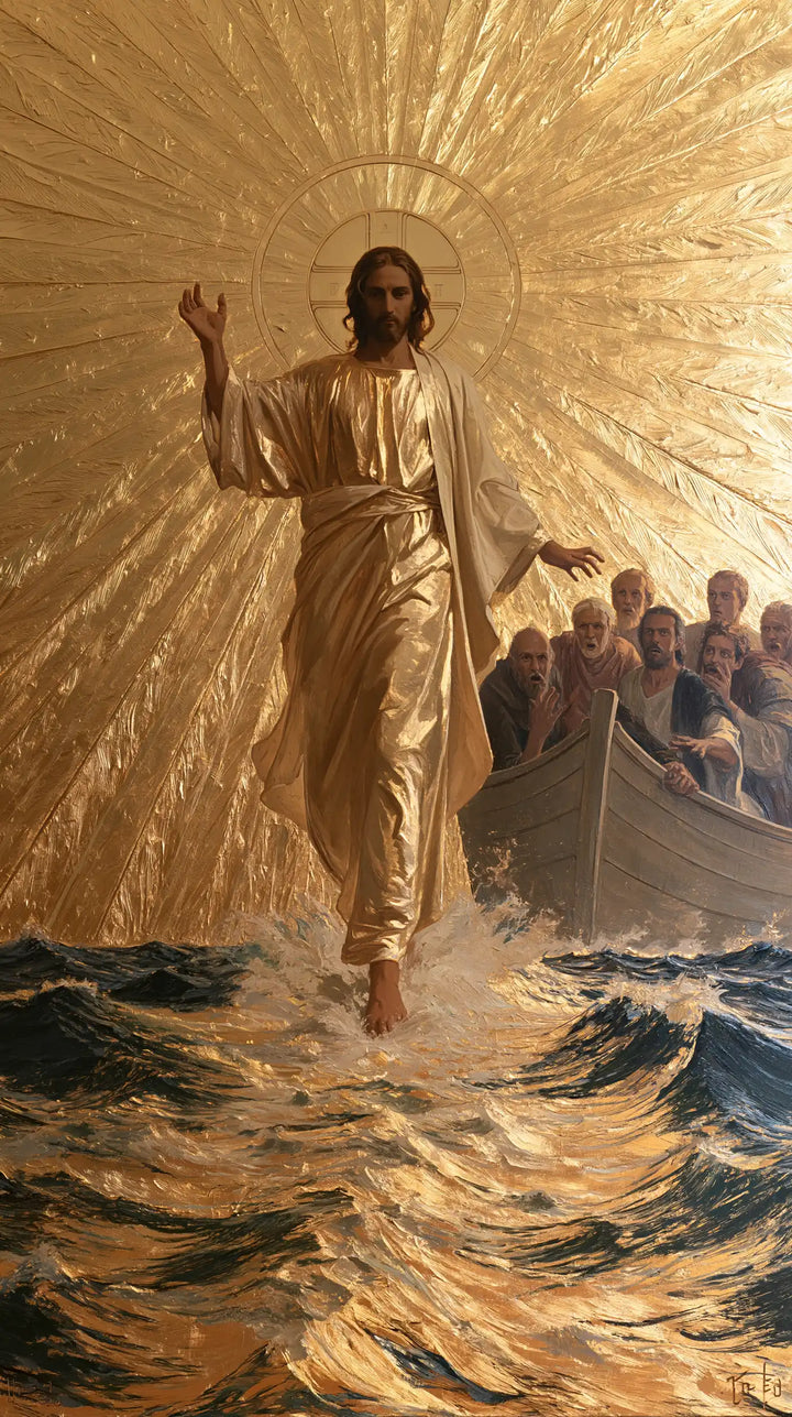 Jesus Walking on Water - Sacred Gold · Portrait n° 4