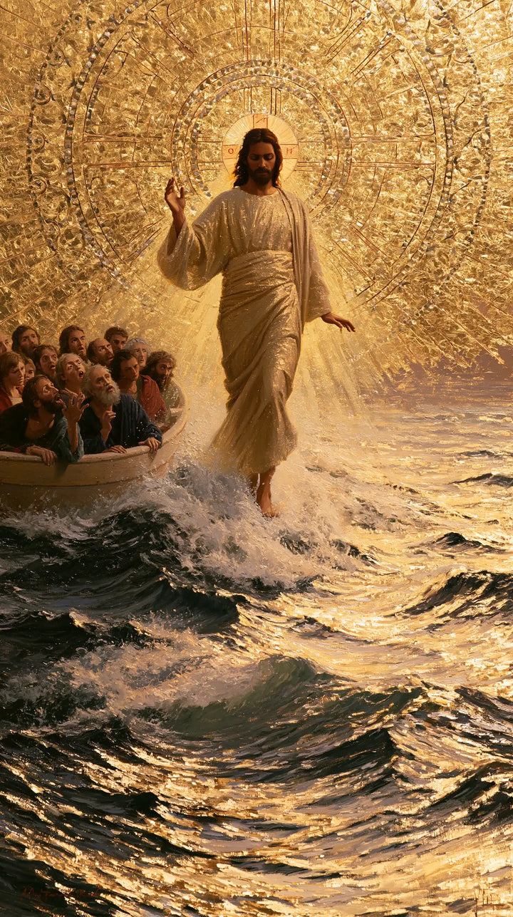 Jesus Walking on Water - Sacred Gold · Portrait n° 5