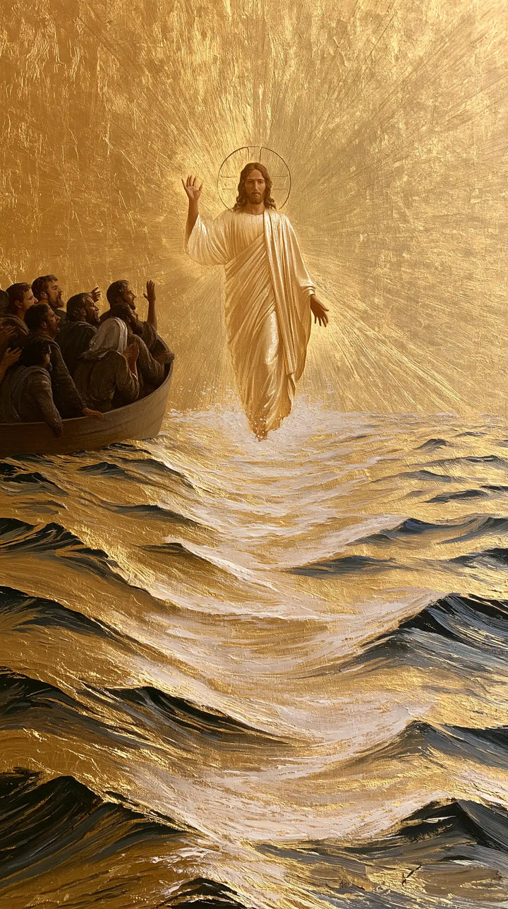 Jesus Walking on Water - Sacred Gold · Portrait n° 6