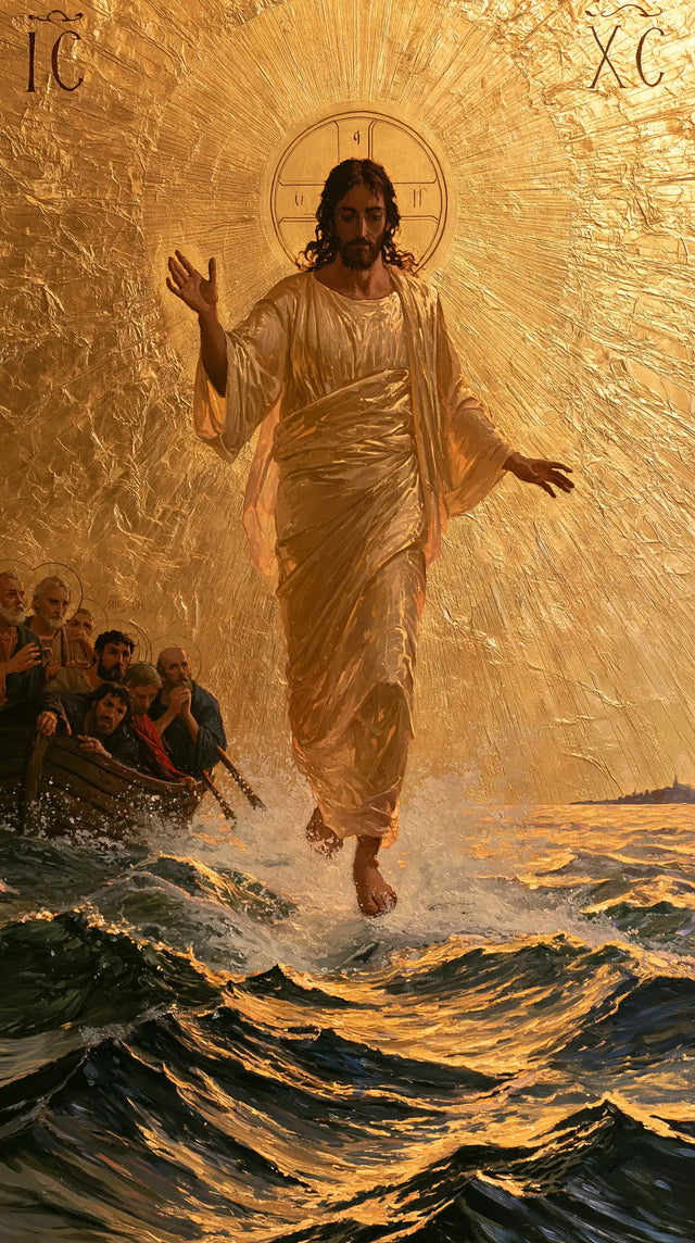 Jesus Walking on Water - Sacred Gold · Portrait n° 19