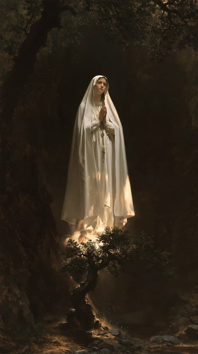 Our Lady of Fatima – Caravaggio Tenebrism · Portrait no. 5
