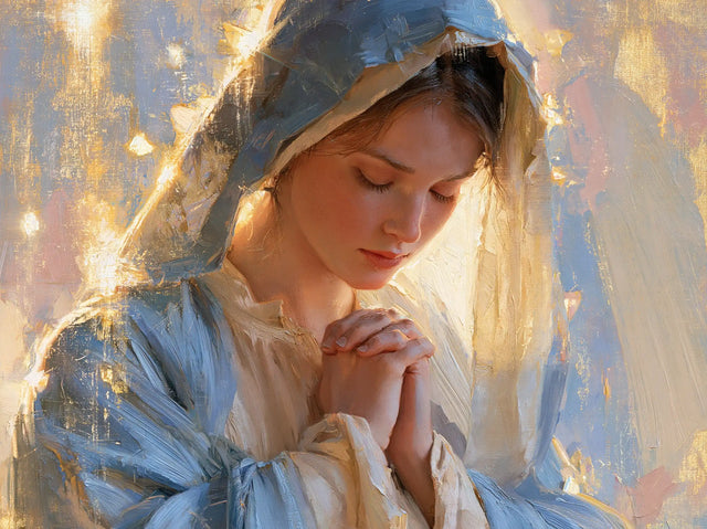 Virgin Mary in Prayer - Impressionist · Landscape n° 6