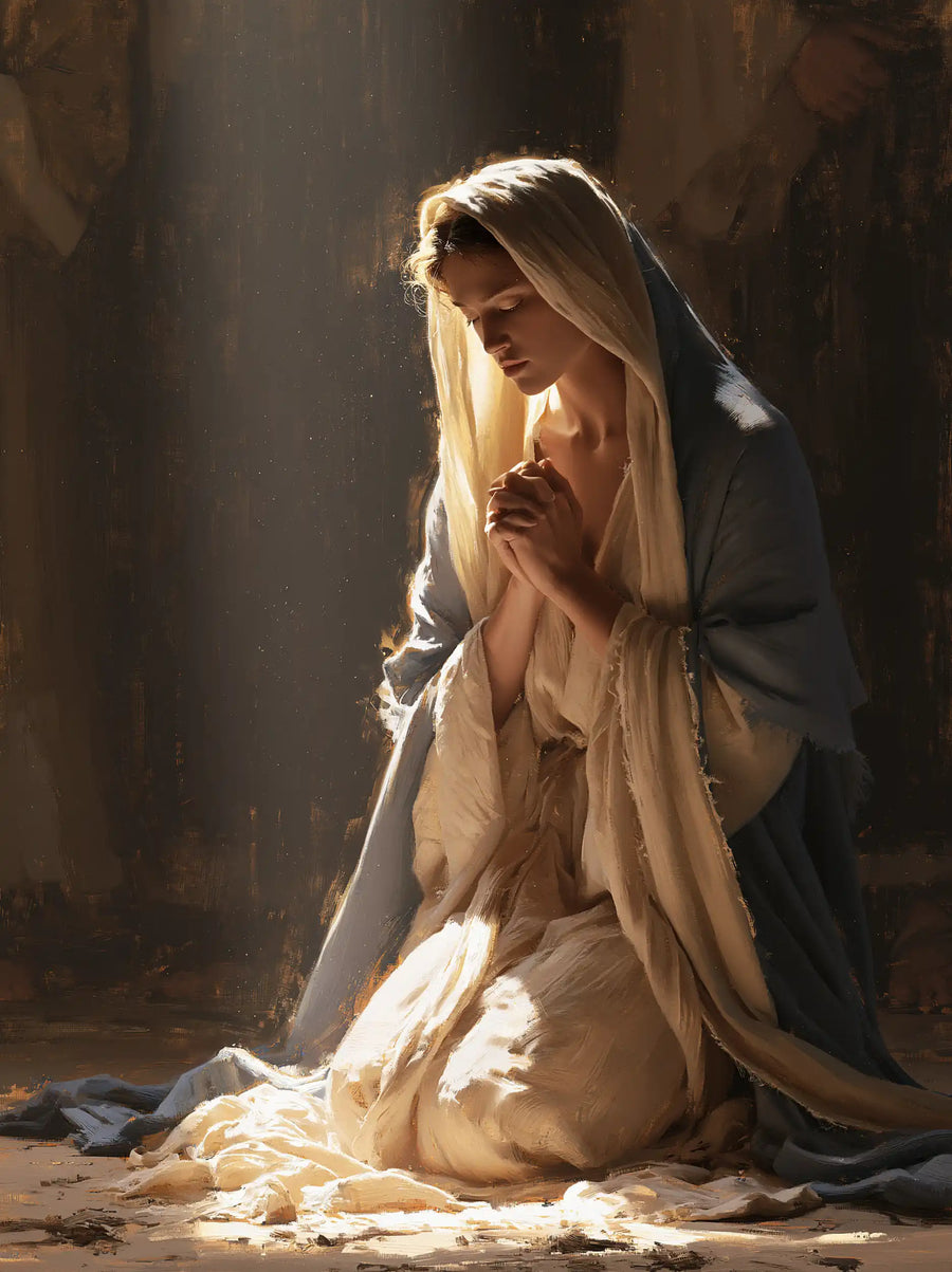Virgin Mary in Prayer - Mary in Divine Light · Portrait n° 32