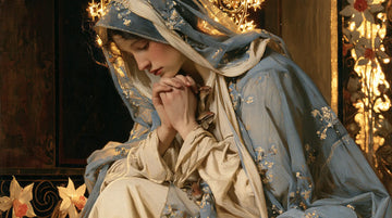 Virgin Mary in Prayer - Sacred Art Nouveau · Landscape n° 11