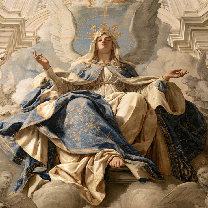 Mary, Queen of Heaven — The Great Wings Behind the Royal Throne