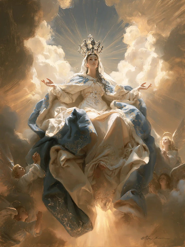 Mary, Queen of Heaven — The Pale Breath Beneath Parted Clouds