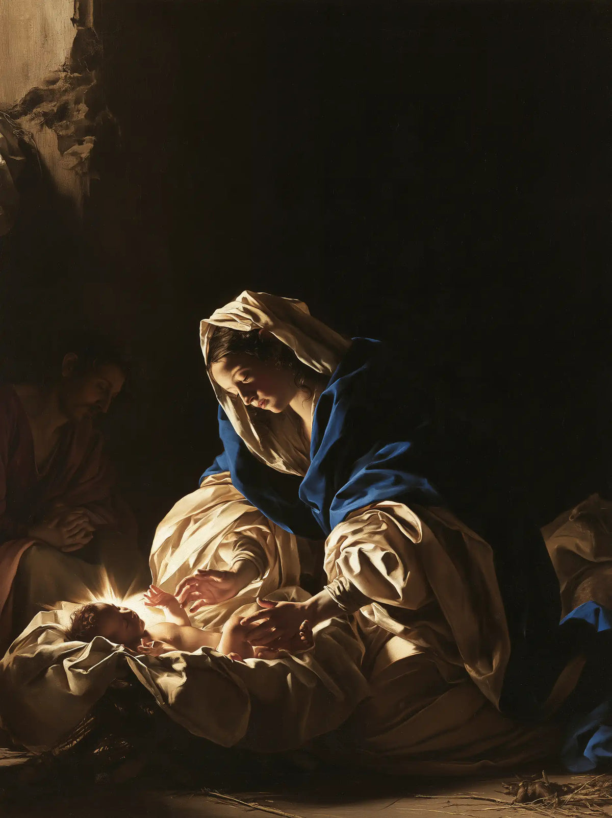 The Nativity — The Birth Beneath the Shadowed Wall