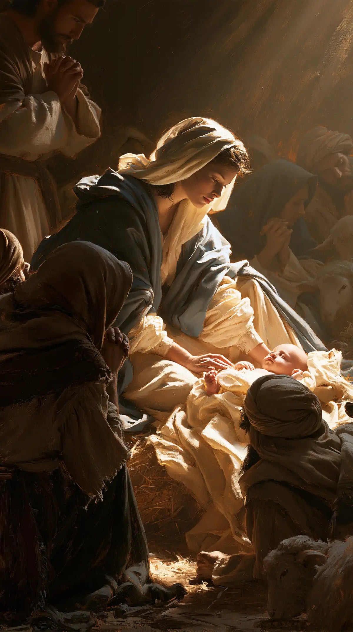 The Nativity — Tenderness Beneath the Golden Diagonal