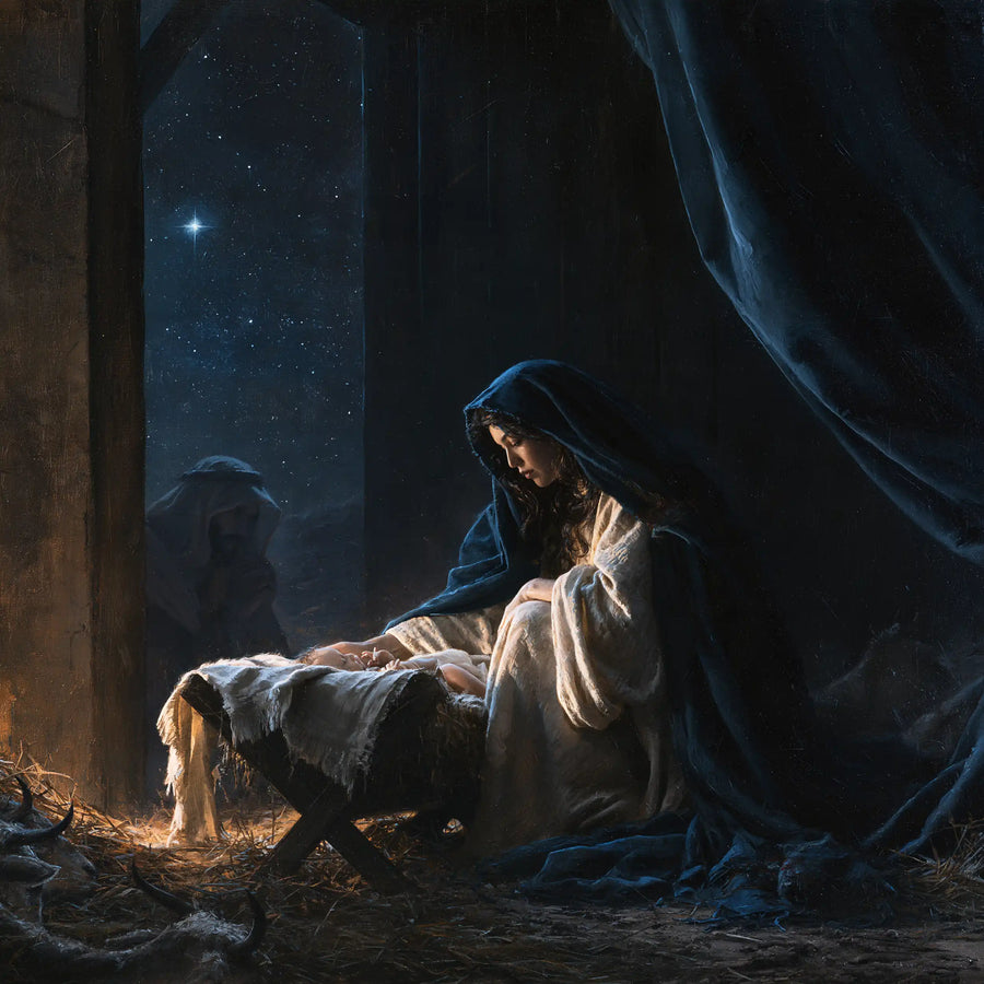 The Nativity - Midnight Blue Chiaroscuro · Square n° 2