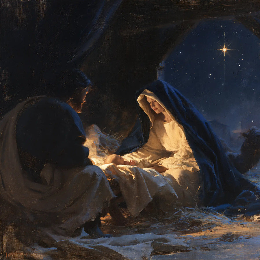 The Nativity - Midnight Blue Chiaroscuro · Square n° 3