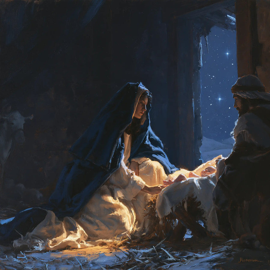 The Nativity - Midnight Blue Chiaroscuro · Square n° 4
