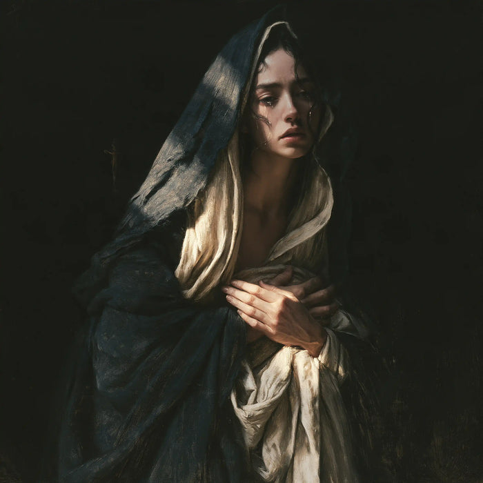 Our Lady of Sorrows — Prayer in Pewter Light