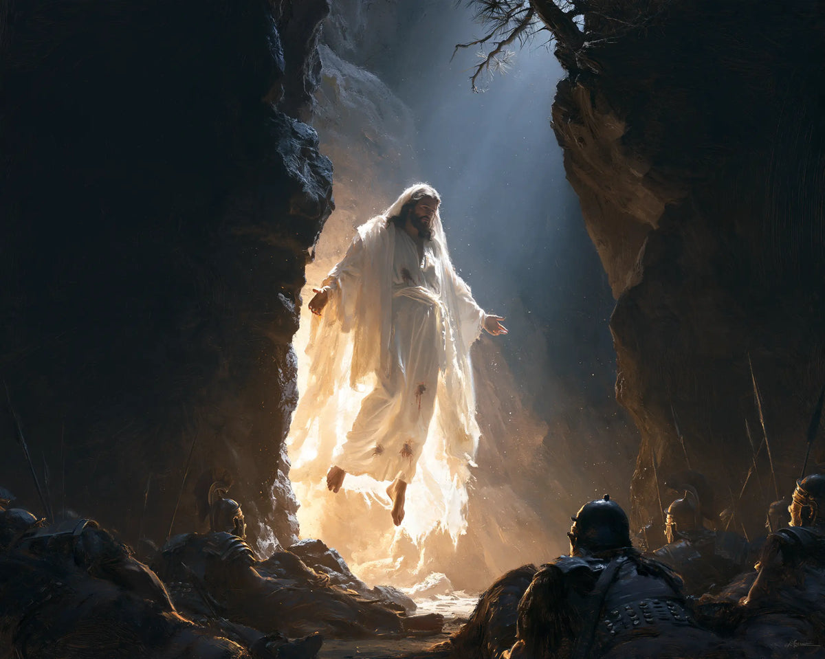 The Resurrection of Jesus Christ — The Lowered Gaze beneath the Open Rock
