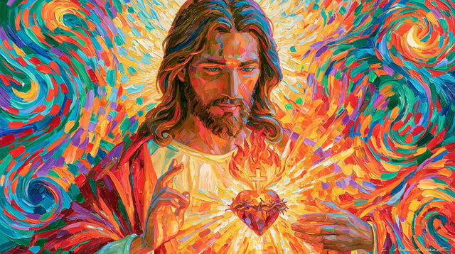 Sacred Heart of Jesus – Pointillist Post-Impressionism · Landscape no. 8