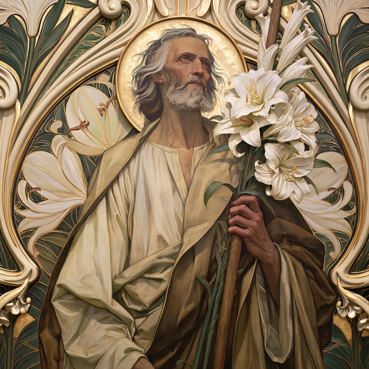 Saint Joseph – Sacred Art Nouveau · Square no. 5