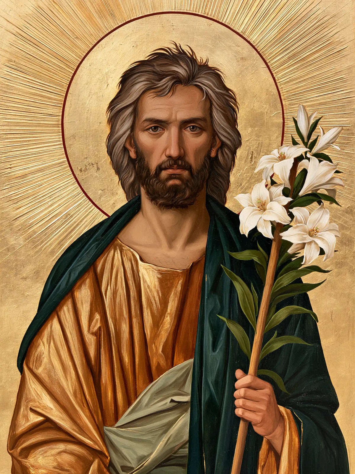 Saint Joseph – Sacred Gold · Portrait no. 15