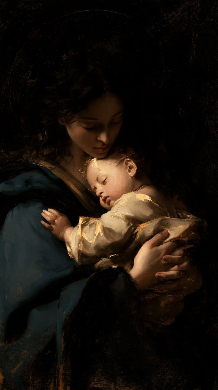 The Virgin and Child — The Little Hand upon the Blue of Rest