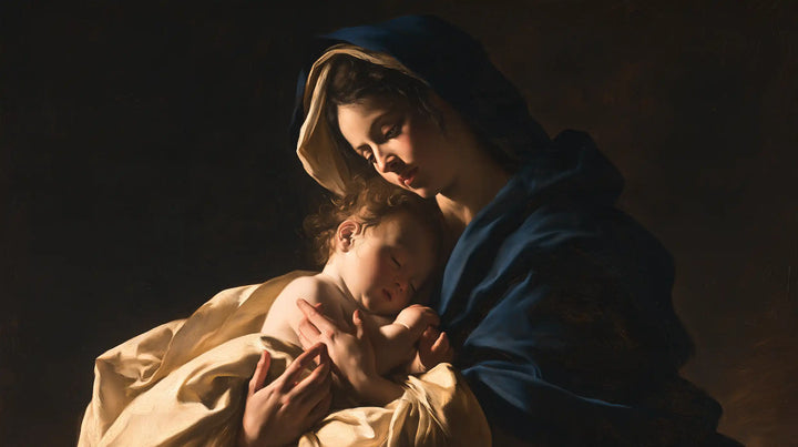 The Virgin and Child — The Dream at the Edge of the Night-Colored Mantle