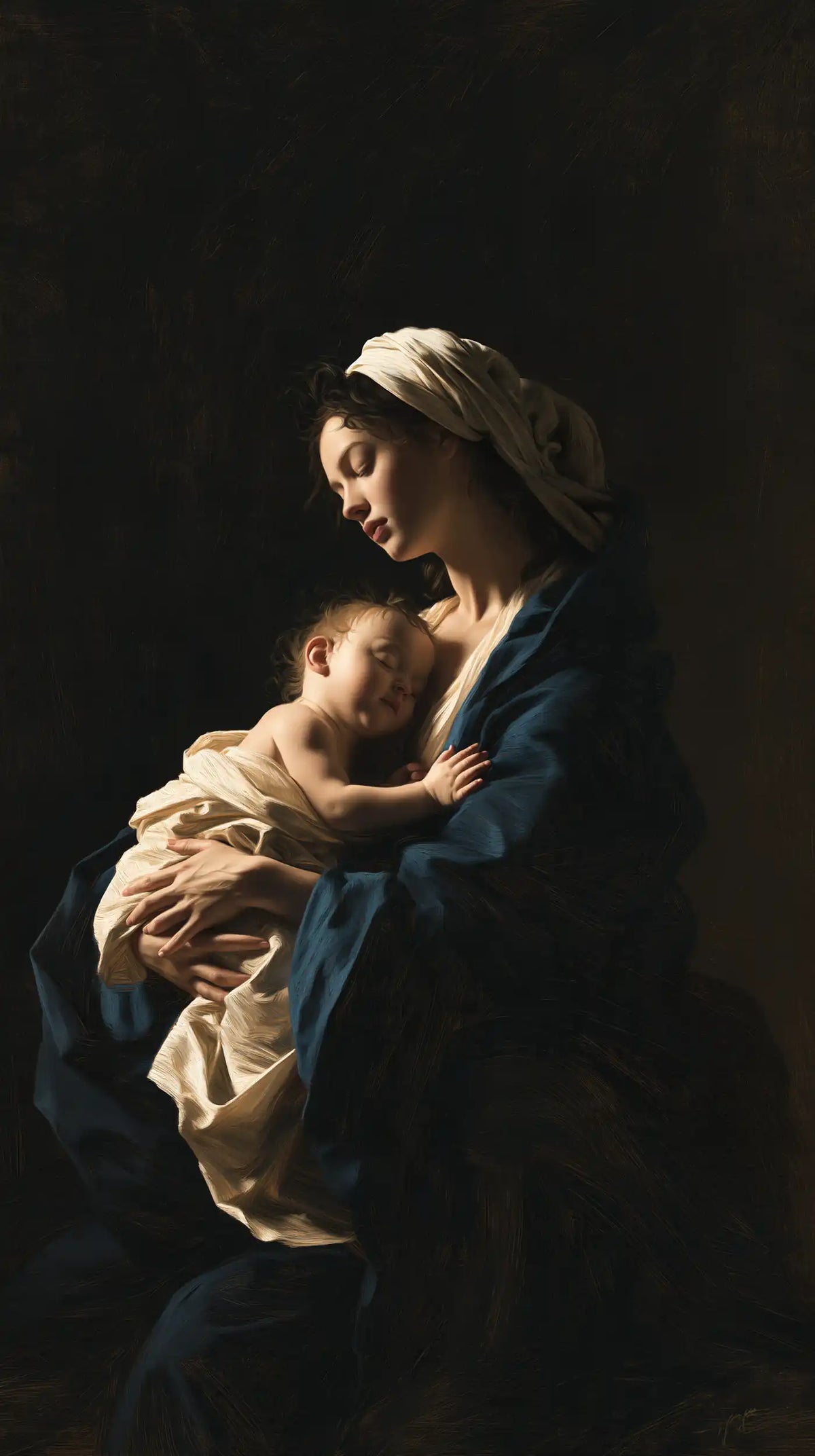 The Virgin and Child — Tenderness in the Silent Expanse