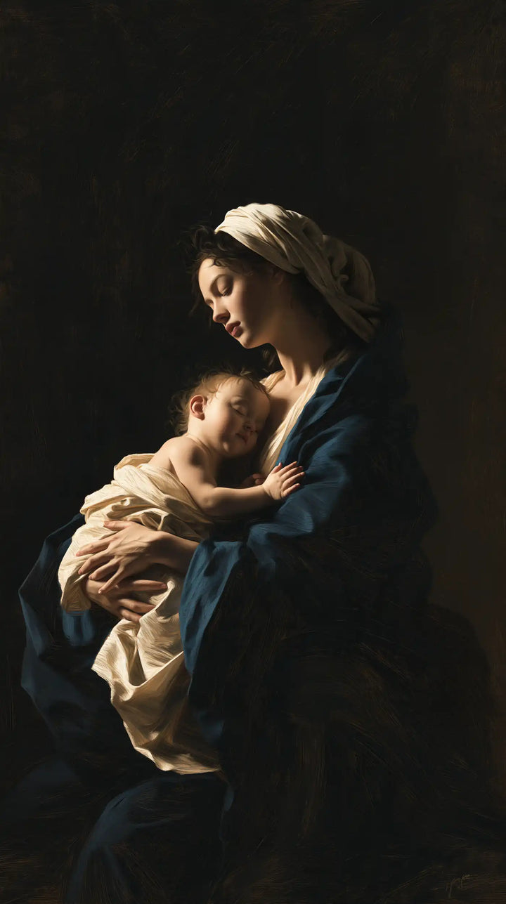 The Virgin and Child — Tenderness in the Silent Expanse