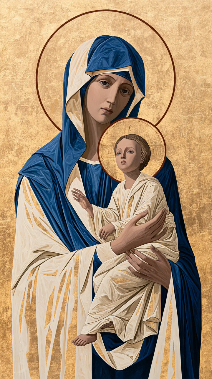 The Virgin and Child — Beneath the Gold-Streaked Mantle