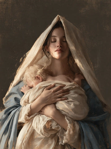 Virgin Mary and Child Jesus - Contemporary Minimalism · Portrait n° 5