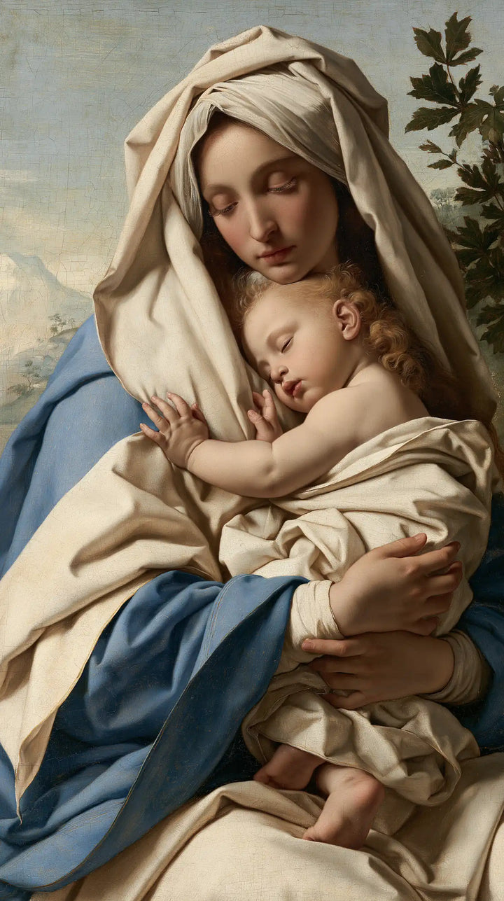 The Virgin and Child — The Sleeper in Pearly Folds