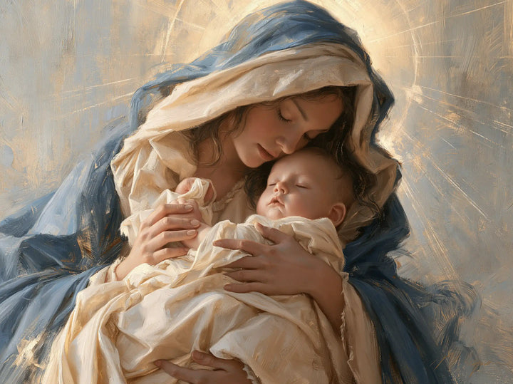 The Virgin and Child — The Little Hand Beneath the Veil’s Sky