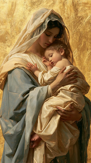 Virgin Mary and Child Jesus - Sacred Gold · Portrait n° 9