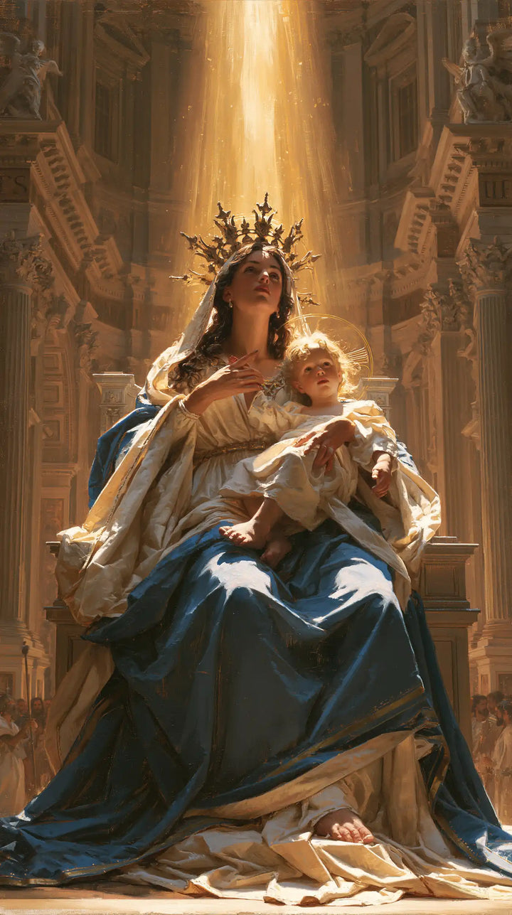 Virgin Mary and Child Jesus - Sacred Monumental View · Portrait n° 2