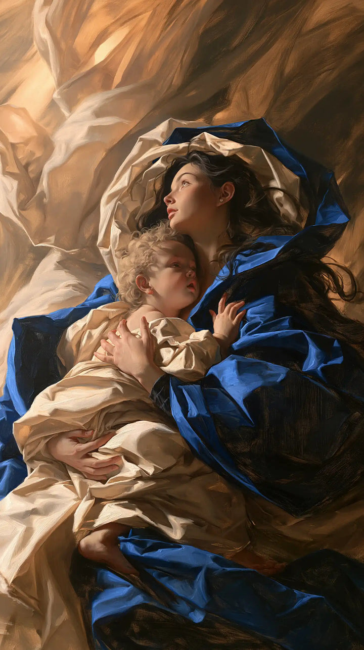 The Virgin and Child — Two Faces Toward the Golden Opening