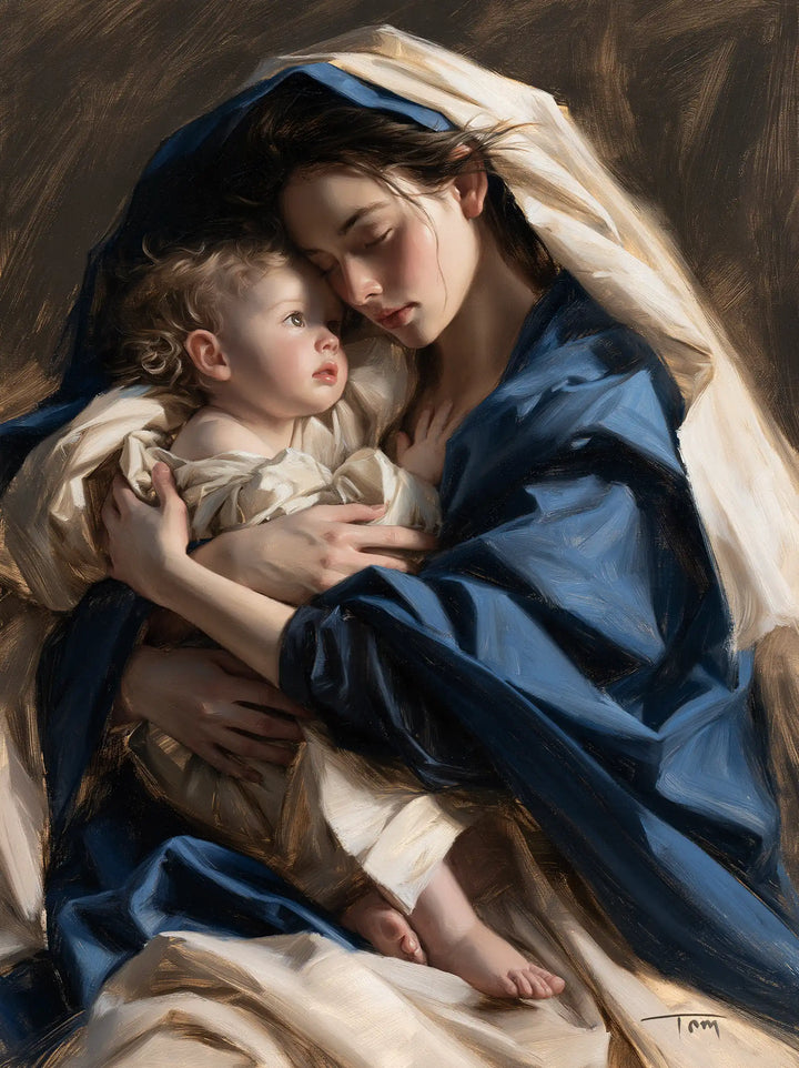 The Virgin and Child — The Cheek Against the Waking Curls